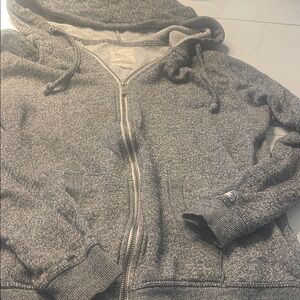 Roxy Cozy Gray Zip Hoodie with Hood